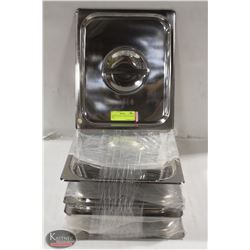 GROUP OF 6 NEW 1/2-SIZE S/S INSERT LIDS