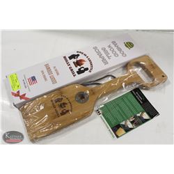 NEW HOLLYGRILL NATURAL BAMBOO WOOD GRILL SCRAPER