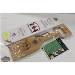 NEW HOLLYGRILL NATURAL BAMBOO WOOD GRILL SCRAPER