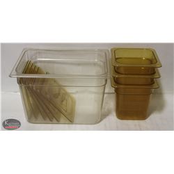 LOT OF 1/8TH SIZE YELLOW CLEAR POLYCARB FOOD