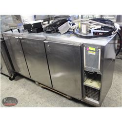 STAINLESS STEEL BACKBAR COOLER W/ BEVERAGE