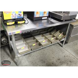 5' OMCAN WT3060 STAINLESS STEEL WORK TABLE W/