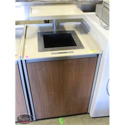 COMMERCIAL TRASH CABINET W/ TRAY SHELF