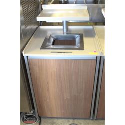 COMMERCIAL TRASH CABINET W/ TRAY SHELF