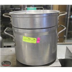 ALUMINUM DOUBLE-BOILER POTS W/ LID