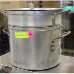 ALUMINUM DOUBLE-BOILER POTS W/ LID
