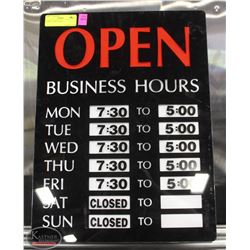 LIGHT UP OPEN SIGN-120V