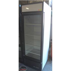 UPRIGHT TRUE SINGLE GLASS DOOR DISPLAY COOLER W/
