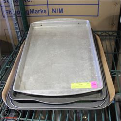 LOT OF BAKING SHEETS & EATERY TRAYS