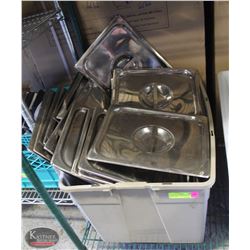 TOTE OF MANY ASSORTED S/S INSERT LIDS