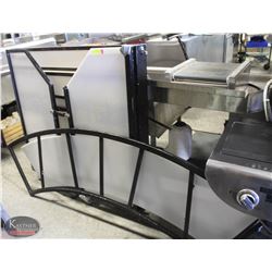 PORTABLE FOLDING BOOTH W/ PLEXI SHEETS ON CASTORS