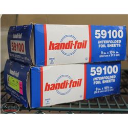 2 BOXES OF HANDI-FOIL WRAP SHEETS (1000 TOTAL)
