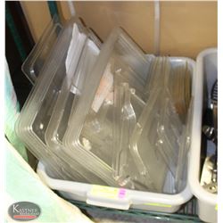 BUS PAN OF POLY INSERT & TOTE LIDS