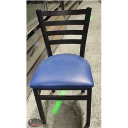 LOT OF 4 METAL & LEATHERETTE DINING CHAIRS