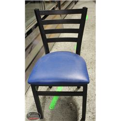 LOT OF 4 METAL & LEATHERETTE DINING CHAIRS