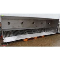 LARGE 15'  ECON-AIR S/S HOODVENT CANOPY W/