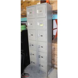 BANK OF 12 GREY LOCKERS 24"X12"X78"