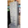 Image 1 : BANK OF 12 GREY LOCKERS 24"X12"X78"