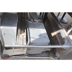 PALLET W/ 2 SINK WELLS, 66" X 24" RUNOFF, FRYING