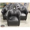 Image 1 : GROUP OF 9 LEATHERETTE BUCKET SEAT ARMCHAIRS