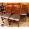 Image 1 : GROUP OF 5 REDWOOD RESTAURANT BARHEIGHT CHAIRS W/