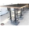 Image 1 : GROUP OF 7 BAR-HEIGHT RESTAURANT TABLES W/