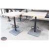 Image 2 : GROUP OF 7 BAR-HEIGHT RESTAURANT TABLES W/