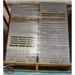 PALLET OF DISHWASHER RACKS FULL OF ASSORTED GLASS