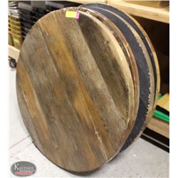 FOUR 31" LAMINATED RUSTIC-STYLE WOODEN TABLE TOPS