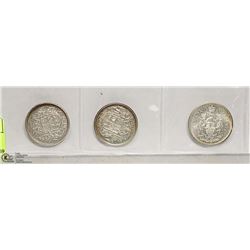 3 CDN 50 CENT  1957,1958,1959