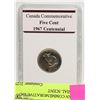 Image 1 : CANADIAN COMMEMORATIVE 1967 CENTENNIAL 5CENT