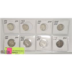 8 CDN QUARTERS 1941-1949