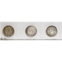 3 CDN 50 CENT  1943,1944,1945