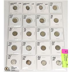 20 CDN DIMES PRE 1967
