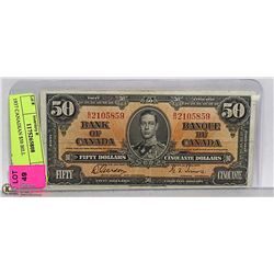 1937 CANADIAN $50 BILL