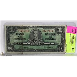 1937 CANADIAN $1 BILL
