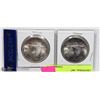 Image 1 : TWO 1967 CENTENNIAL CANADIAN SILVER DOLLARS