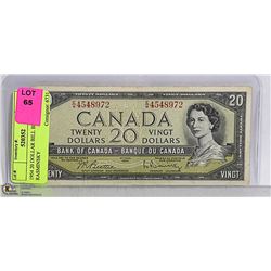 1954 20 DOLLAR BILL BEATTIE RASMINSKY