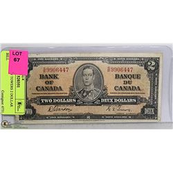 1937 GORDON TOWERS 2 DOLLAR BILL