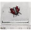 Image 1 : ENAMELED LADY BUG BROOCH