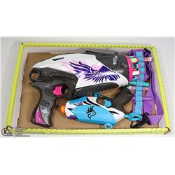 NERF REBELLE MASTER BLASTER AND PISTOL