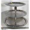 Image 1 : LARGE 3 TIER CHROME CAKE STAND 15" TALL