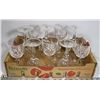 Image 1 : FLAT OF CRYSTAL; GLASSES - 4 WATER GLASSES,