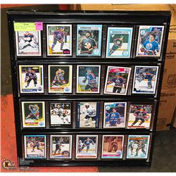LARGE DISPLAY OF VINTAGE OILERS CARDS - 20CARDS