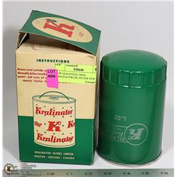 NEW OLD STOCK 1950'S KRALINATOR OIL FILTER NEW