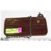 Image 1 : 1920'S MANS LEATHER WALLET WITH CHAIN