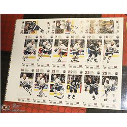 SUPER RARE OILERS UNCUT WEM CARD SHEET