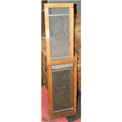 3 X 1950'S ADJUSTABLE WOOD WINDOW SCREENS