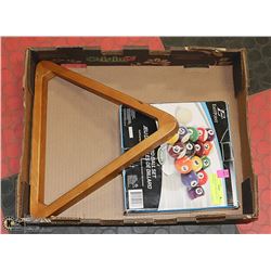 EASTPOINT BILLIARD BALL SET * WITH RACK.