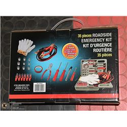 NEW 35 PIECES ROADSIDE EMERGENCY KIT